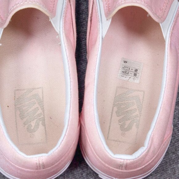 VANS Classic Slip-On Pink White Skateboard Sneakers Mens Size 8.5 Womens Size 10 - Picture 10 of 11